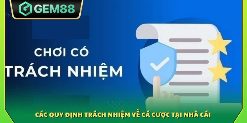 Trách nhiệm cá cược Gem88 - Bảo vệ quyền lợi hội viên tối đa 3 Các quy định trách nhiệm về cá cược tại nhà cái